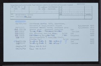 Strathmore Lodge, ND04NE 9, Ordnance Survey index card, Recto