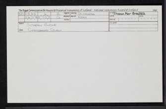 Sithean Buidhe, ND05NE 4, Ordnance Survey index card, Recto