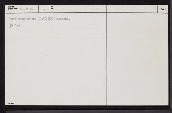 Torr Mor, ND05NE 13, Ordnance Survey index card, page number 2, Verso