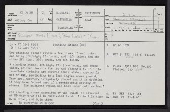 Aultan Broubster, ND05NW 2, Ordnance Survey index card, page number 1, Recto