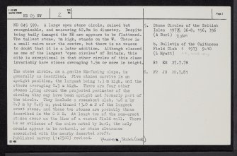 Aultan Broubster, ND05NW 2, Ordnance Survey index card, page number 2, Verso