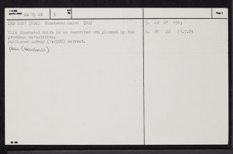 Shurrey, Sithean Dubh, ND05NW 6, Ordnance Survey index card, page number 2, Verso