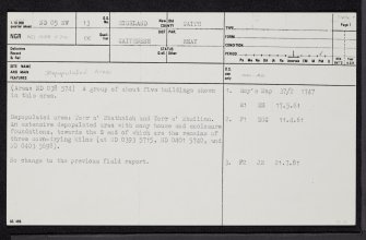 Torr A' Bhathaich, ND05NW 13, Ordnance Survey index card, page number 1, Recto