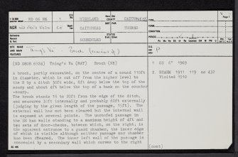 Thing's Va, ND06NE 1, Ordnance Survey index card, page number 1, Recto