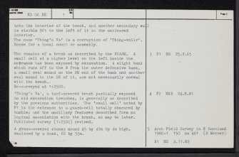 Thing's Va, ND06NE 1, Ordnance Survey index card, page number 2, Verso