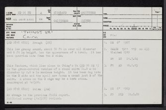 Thing's Va, ND06NE 2, Ordnance Survey index card, page number 1, Recto