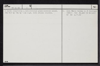Thing's Va, ND06NE 2, Ordnance Survey index card, page number 2, Verso