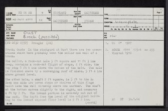 Oust, ND06NE 7, Ordnance Survey index card, page number 1, Recto