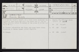 Scrabster, ND06NE 8, Ordnance Survey index card, page number 1, Recto