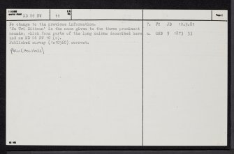 Na Tri Sithean, ND06NW 11, Ordnance Survey index card, page number 2, Verso