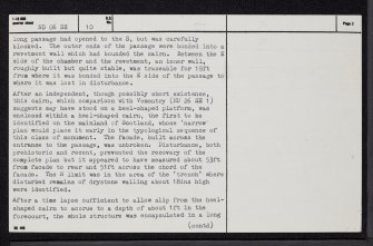 Tulach An T-Sionnaich, ND06SE 10, Ordnance Survey index card, page number 2, Verso