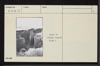 Tulloch Of Assery, ND06SE 16, Ordnance Survey index card, page number 4, Verso