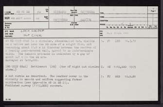 Loch Calder, ND06SE 24, Ordnance Survey index card, page number 1, Recto