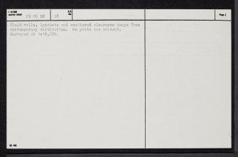 Broubster, ND06SW 28, Ordnance Survey index card, page number 2, Verso