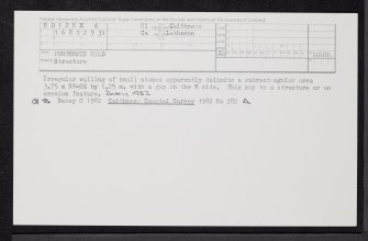 Portormin Head, ND12NE 4, Ordnance Survey index card, Recto