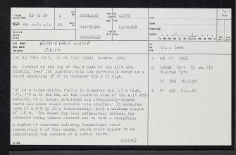 Berriedale Water, ND12NW 4, Ordnance Survey index card, page number 1, Recto