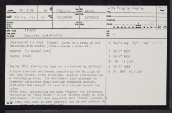 Ishon, ND12NW 16, Ordnance Survey index card, page number 1, Recto