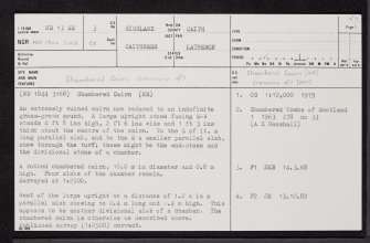 Latheronwheel, ND13SE 3, Ordnance Survey index card, page number 1, Recto