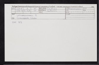 Latheronwheel, ND13SE 3, Ordnance Survey index card, Recto