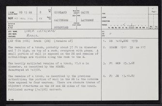 Upper Latheron, ND13SE 8, Ordnance Survey index card, page number 1, Recto