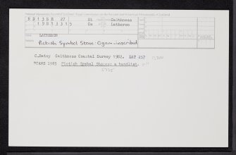 Latheron, ND13SE 27, Ordnance Survey index card, Recto