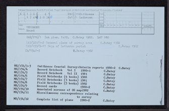 Toremore, ND13SE 41, Ordnance Survey index card, Recto