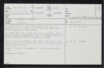 Loedebest Wood, ND13SW 13, Ordnance Survey index card, page number 1, Recto