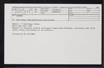 Halmie, ND13SW 18, Ordnance Survey index card, Recto