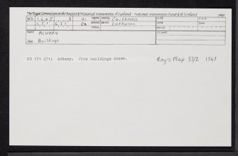 Achary, ND14NE 8, Ordnance Survey index card, Recto