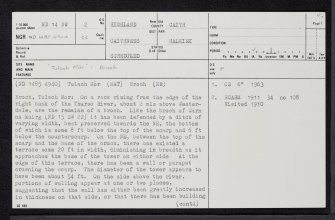 Tulach Mor, ND14NW 2, Ordnance Survey index card, page number 1, Recto