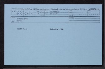 Tulach Mor, ND14NW 2, Ordnance Survey index card, Recto