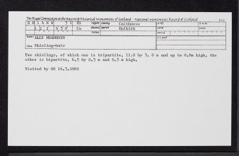 Allt Meadhoin, ND14NW 31, Ordnance Survey index card, Recto