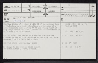 Lochan Thulachan, ND14SW 1, Ordnance Survey index card, page number 1, Recto