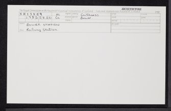 Bower Station, ND15NE 9, Ordnance Survey index card, Recto