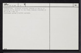 Achies, ND15NW 15, Ordnance Survey index card, page number 2, Verso