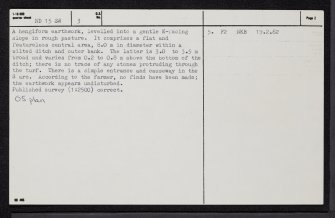 Pullyhour, ND15SW 3, Ordnance Survey index card, page number 2, Verso