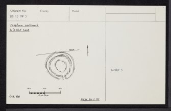 Pullyhour, ND15SW 3, Ordnance Survey index card, Recto
