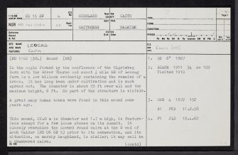 Leosag, ND15SW 4, Ordnance Survey index card, page number 1, Recto