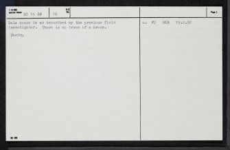 Westerdale, Dale House, ND15SW 16, Ordnance Survey index card, page number 2, Recto