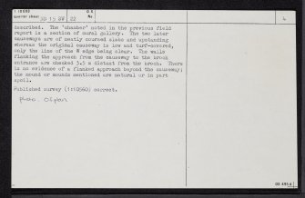 Cairn Merk, ND15SW 22, Ordnance Survey index card, page number 4, Verso