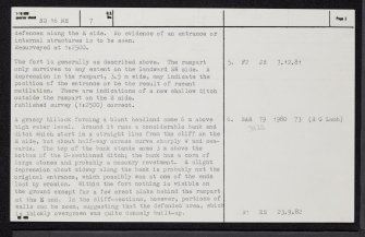 West Murkle, ND16NE 7, Ordnance Survey index card, page number 2, Verso