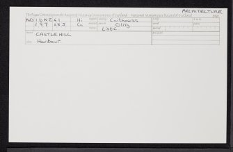 Castlehill, Harbour, ND16NE 41, Ordnance Survey index card, Recto
