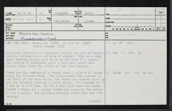 Thurso, Pennyland, ND16NW 12, Ordnance Survey index card, page number 1, Recto