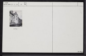 Thurso, 16 Shore Street, ND16NW 18, Ordnance Survey index card, Recto