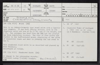 Sordale Hill, ND16SE 19, Ordnance Survey index card, page number 1, Recto