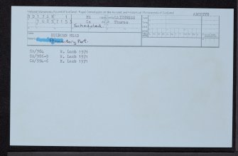 Holburn Head, ND17SW 1, Ordnance Survey index card, Recto