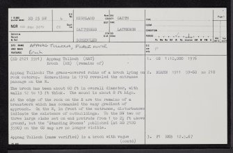Appnag Tulloch, Forse House, ND23NW 4, Ordnance Survey index card, page number 1, Recto