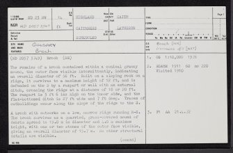 Golsary, ND23NW 14, Ordnance Survey index card, page number 1, Recto