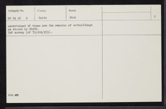 Toftgun, ND24SE 6, Ordnance Survey index card, page number 2, Verso