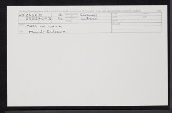 Moss Of Whilk, ND24SE 8, Ordnance Survey index card, Recto